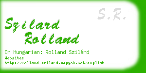 szilard rolland business card